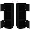 vidaXL Visoka komoda crna 38 x 35 x 117 cm od masivne borovine