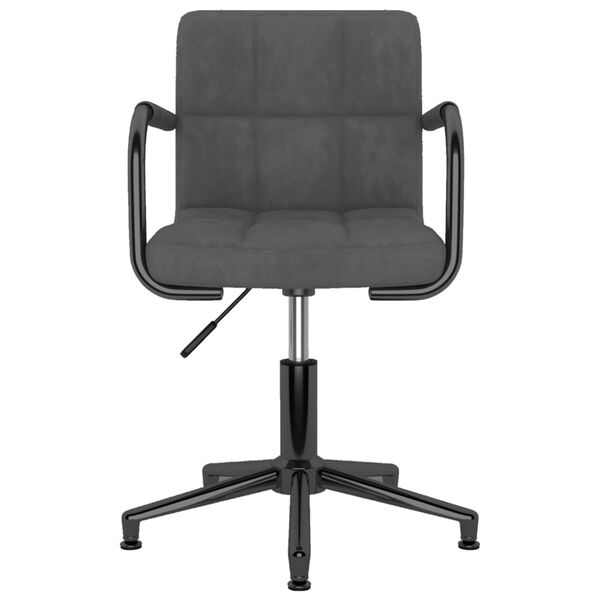 vidaXL Okretne blagovaonske stolice 2 kom tamnosive bar&scaron;unaste