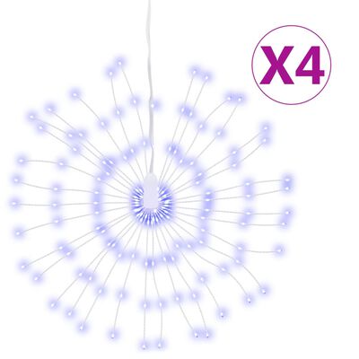 vidaXL Božićna svjetla zvjezdani prasak 140 LED 4 k plava 17 cm