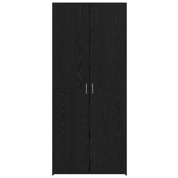 vidaXL Highboard 2 pcs Crni hrast 80 x 42 x 185 cm