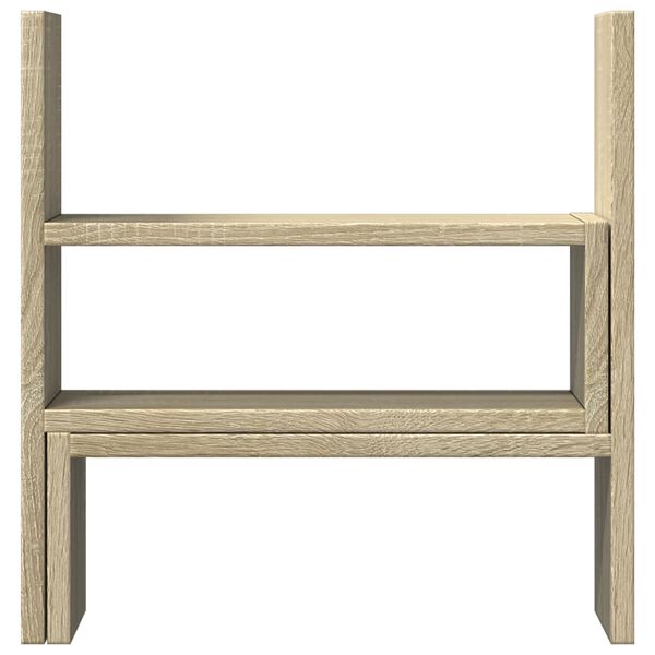 vidaXL Organizator za stol podesivi boja hrasta 40 x 17 x 41 cm drveni