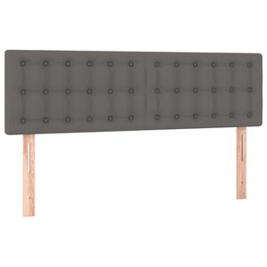 vidaXL Uzglavlja siva 144x5x78/88 cm od umjetne kože