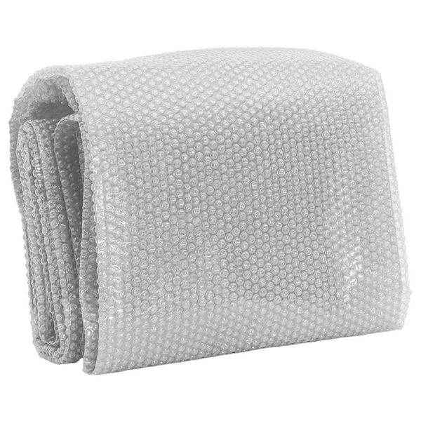 vidaXL Plutajući PE solarni pokrov za bazen 549 x 274 cm sivi