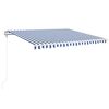 vidaXL Automatska tenda sa senzorom LED 400x350 cm plavo-bijela