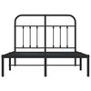vidaXL Metalni okvir za krevet s uzglavljem crni 120x200 cm