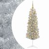 vidaXL Umjetno usko božićno drvce s kuglicom 150 cm 150 LED lampica