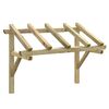 vidaXL Nadstre&scaron;nica za vrata 150 x 100 x 100 cm od masivne borovine