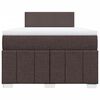 vidaXL Krevet box spring s madracem tamnosmeđi 120 x 190 cm od tkanine