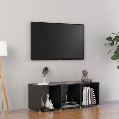 vidaXL TV ormarić sjajni sivi 107 x 35 x 37 cm od konstruiranog drva