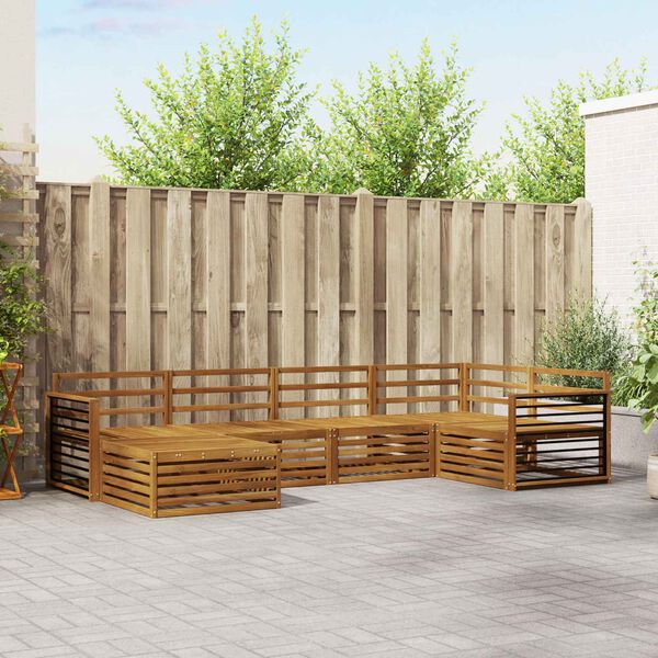 vidaXL Set vanjskih sofa 6 pcs Prirodna