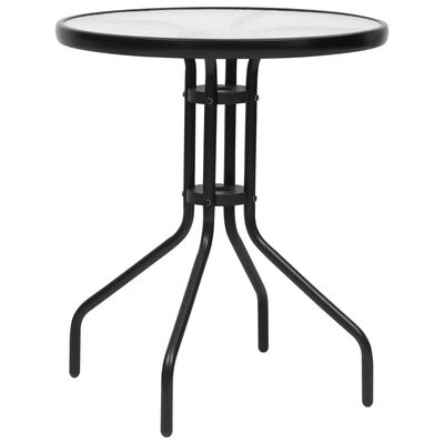 vidaXL Vrtni stol crni Ø 60 x 70 cm čelični
