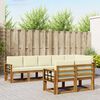vidaXL Set vanjskih sofa s jastukom 8 pcs Prirodna i krem