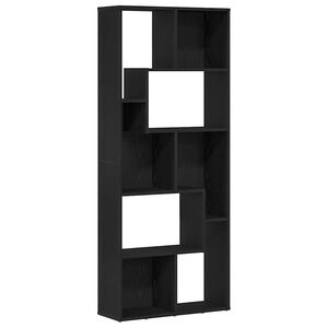 vidaXL Biblioteka crni hrast 67x24x161 cm Inženirsko drvo