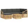vidaXL Set vanjskih sofa 7 pcs Bijela i antracit Poliester
