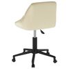 vidaXL Okretna uredska stolica krem bar&scaron;unasta