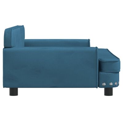 vidaXL Krevet za pse plavi 90 x 53 x 30 cm baršunasti