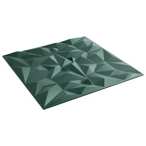 vidaXL Zidne panele 12 kom. 50 x 50 cm Ametist zelena XPS pjena