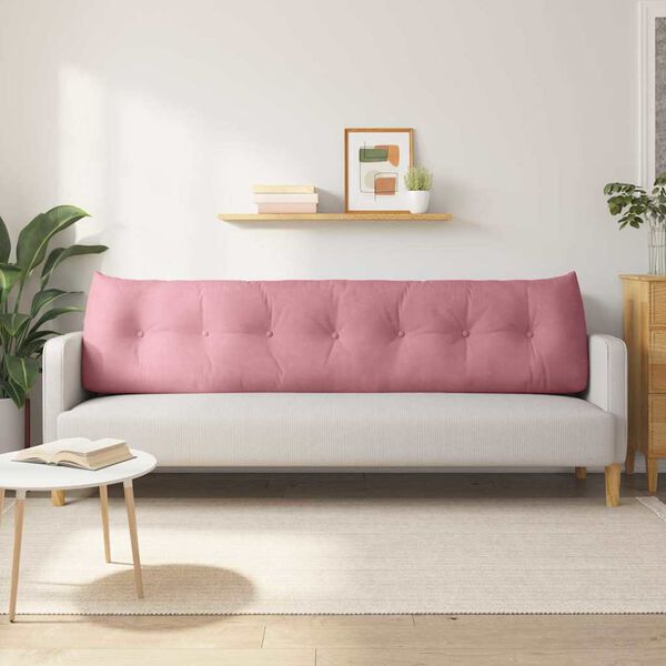 vidaXL Jastuk za leđa Ružičasta 200 x 24 x 50 cm Bar&scaron;un