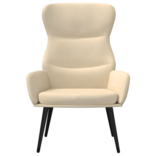 vidaXL Stolica za opuštanje od tkanine krem