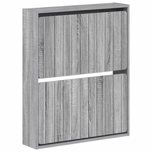 vidaXL Ormar za cipele na zidu ZWOLLE 71 x 17 x 86 cm Siva Sonoma