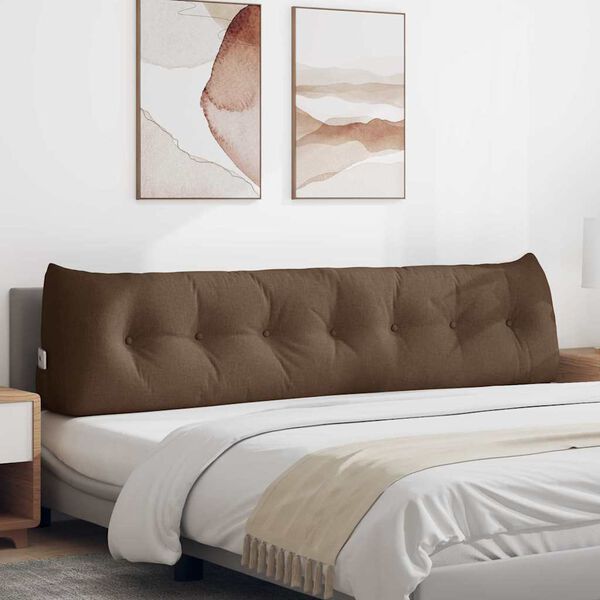 vidaXL Jastuk za leđa Smeđa 200 x 24 x 50 cm tkanina