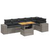 vidaXL 7-dijelni set vrtnih sofa sivi od poliratana