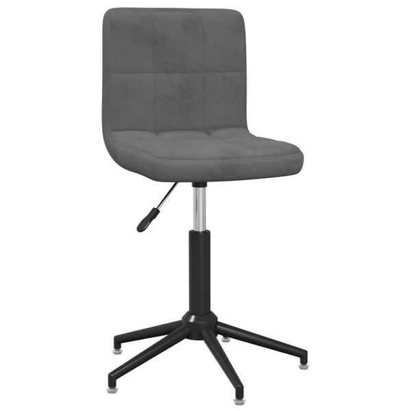 3087679 vidaXL Swivel Dining Chairs 6 pcs Dark Grey Velvet (334430&times;3)