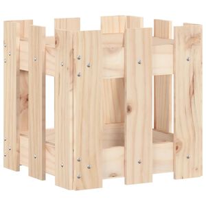 vidaXL Vrtna sadilica s izgledom ograde 30x30x30 cm masivna borovina