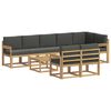 vidaXL Set vanjskih sofa 9 kom. Bijela i antracit Poliester
