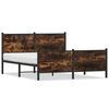 vidaXL Metalni okvir kreveta bez madraca boja hrasta 137x190 cm