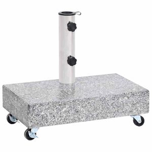 vidaXL Postolje za suncobran svjetlosivo 45 x 25 x 8,3 cm granitno