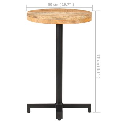 vidaXL Bistro stolić okrugli Ø 50 x 75 cm od grubog drva manga