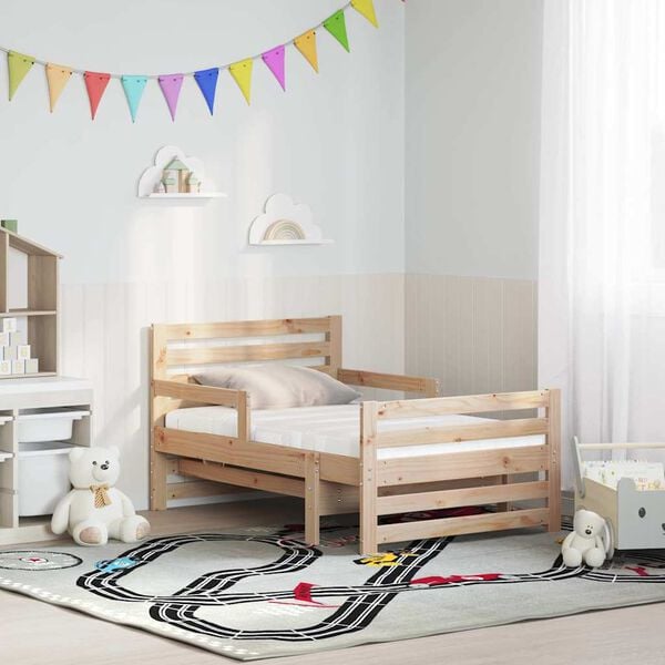 vidaXL Krevetna konstrukcija Smeđa 80 x 200 cm Čvrsto borovo drvo