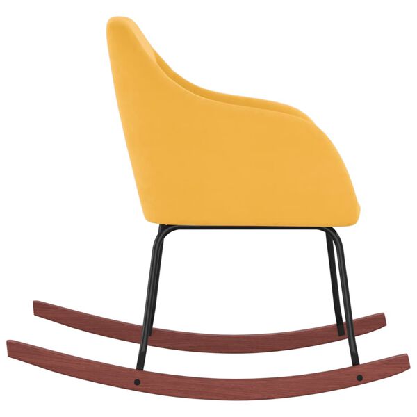 vidaXL Stolica za ljuljanje žuta bar&scaron;unasta