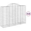 vidaXL Lučne gabionske ko&scaron;are 18kom 200x50x140/160cm pocinčano željezo