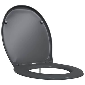 vidaXL WC daska Antracit 47 x 37 x 4 cm Duroplast