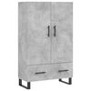 vidaXL Visoka komoda boja betona 69,5 x 31 x 115 cm konstruirano drvo