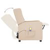vidaXL Masažna fotelja od tkanine krem