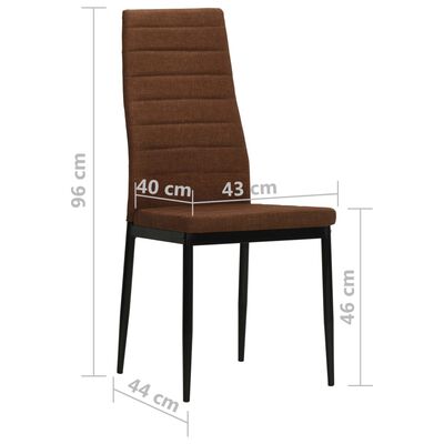 vidaXL Blagovaonske stolice od tkanine 2 kom smeđe
