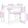 vidaXL Highboard Crni hrast 70 x 35,5 x 67,5 cm Konstruirano drvo