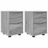 vidaXL Noćni ormarići s ladicama 2 pcs Siva Sonoma 30,5 x 30 x 43 cm