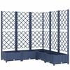 vidaXL Vrtna sadilica s re&scaron;etkom plava siva 120 x 120 x 121,5 cm PP