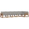 vidaXL Set vanjskih sofa s jastukom 6 pcs Prirodna i svijetlo siva