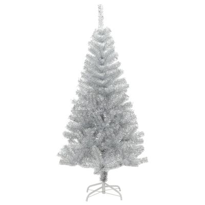 vidaXL Umjetno božićno drvce sa stalkom srebrno 120 cm PET