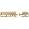 vidaXL Set vanjskih sofa 6 kom. Bijela i bež
