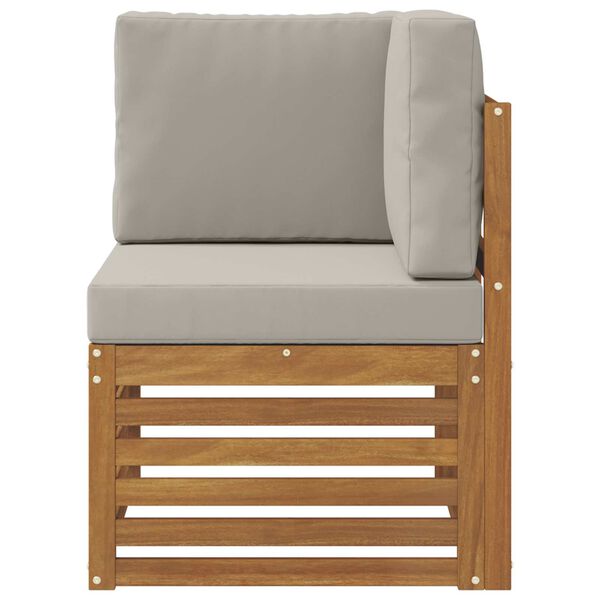 vidaXL Vanjski kutni kauč Čvrsto drvo akacije Prirodna