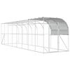 vidaXL Kavez za piletinu uz zid Srebrna 800 x 200 x 215 cm