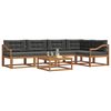 vidaXL Set vanjskih sofa s jastukom 6 pcs Prirodna i antracit