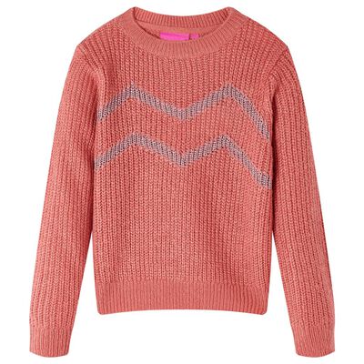 Dječji džemper pleteni srednje ružičasti 92