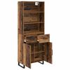 vidaXL Highboard Staro drvo 69,5 x 34 x 180 cm Konstruirano drvo